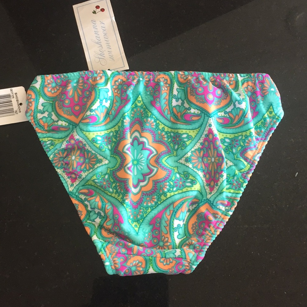 Shoshanna teal paisley bikini bottoms - Picture 2 of 4
